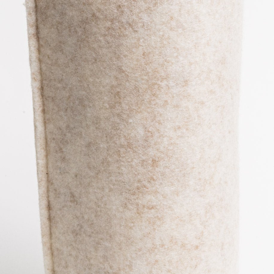 Detail van het beige vilt