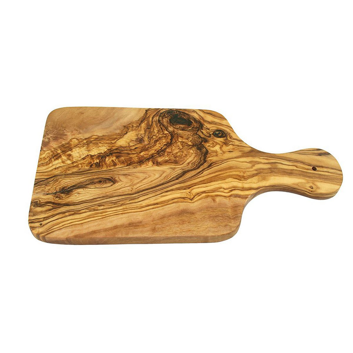 Ontbijtplank met handvat van olijfhout, een exemplaar met andere nerf