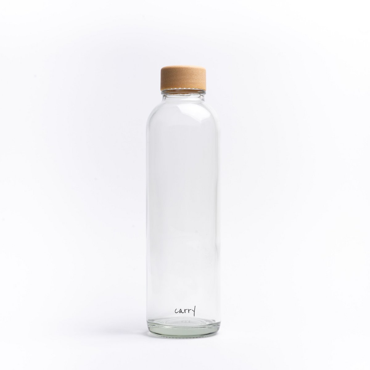 Glazen drinkfles Pure van 0,7 liter met houtkleurige dop