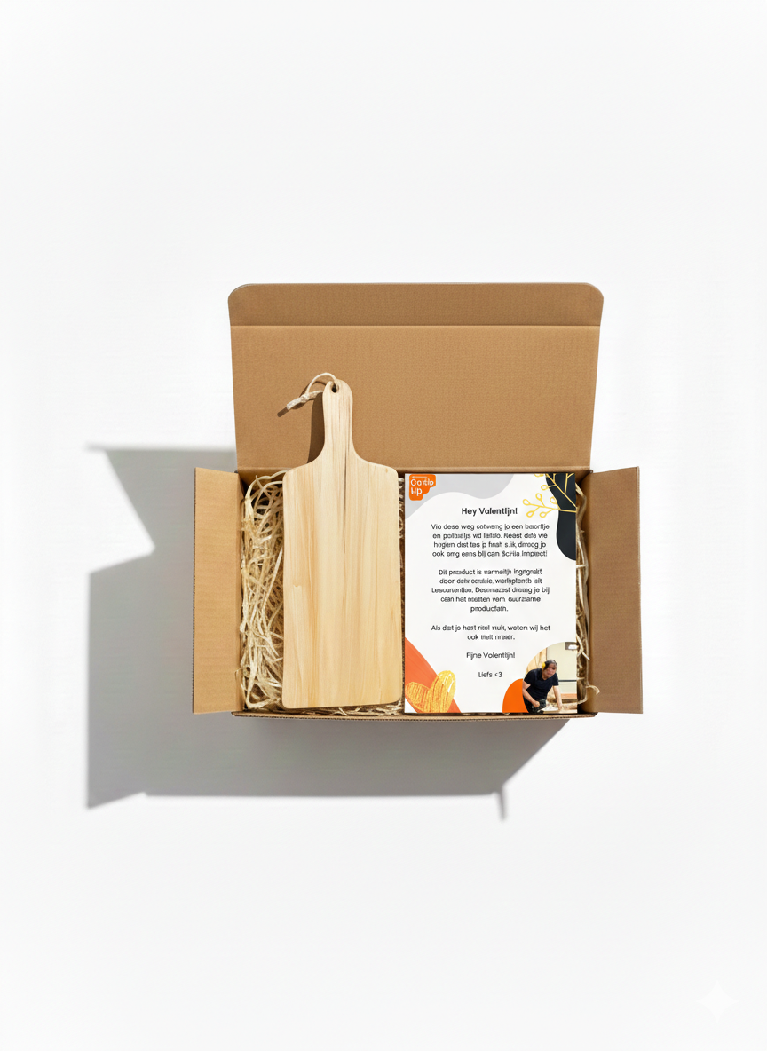 Borrelplank vol liefde - Valentijnspakket met kaart