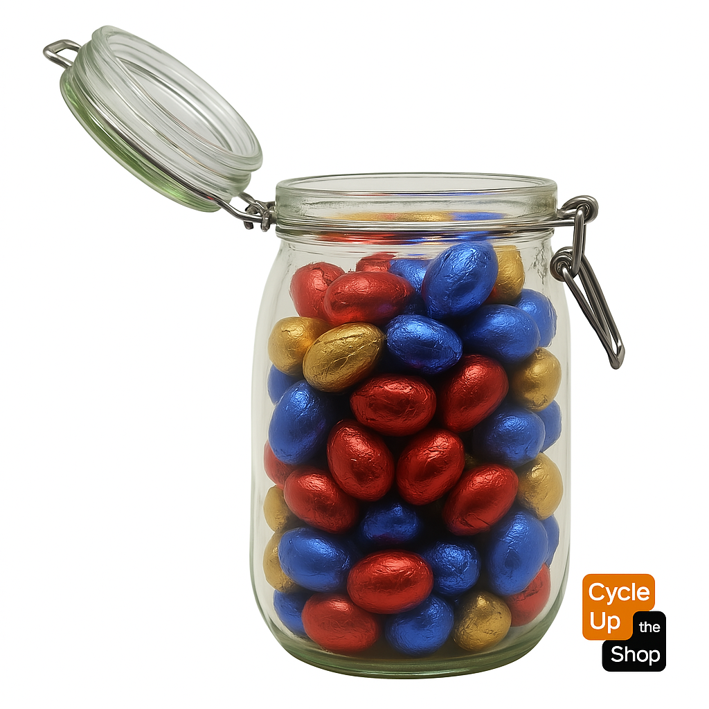 Weckpot 1140 ml met standaard paaseieren