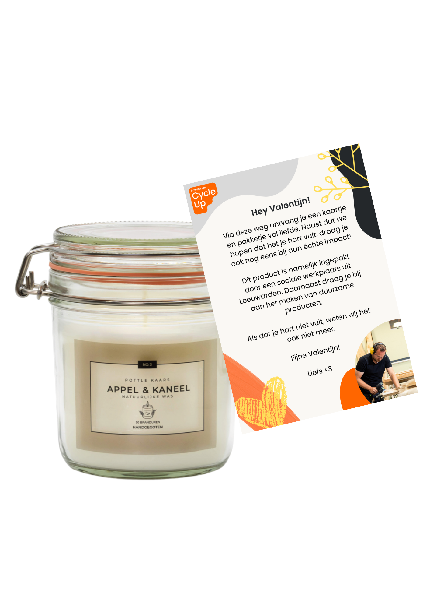 Geurkaars - Valentijnspakketje