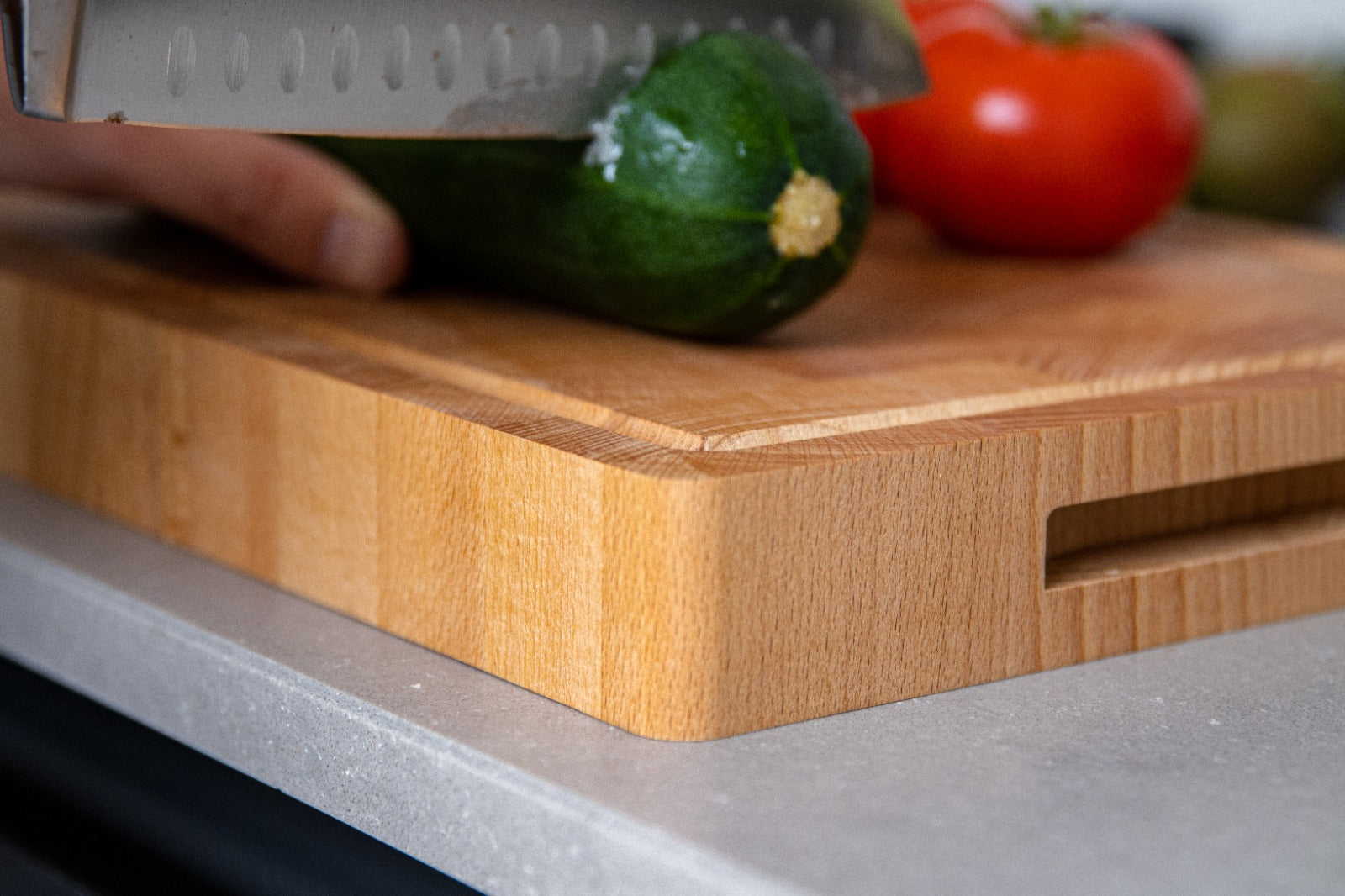 Snijplank met handgrepen - Beukenhouten - 36×26 cm