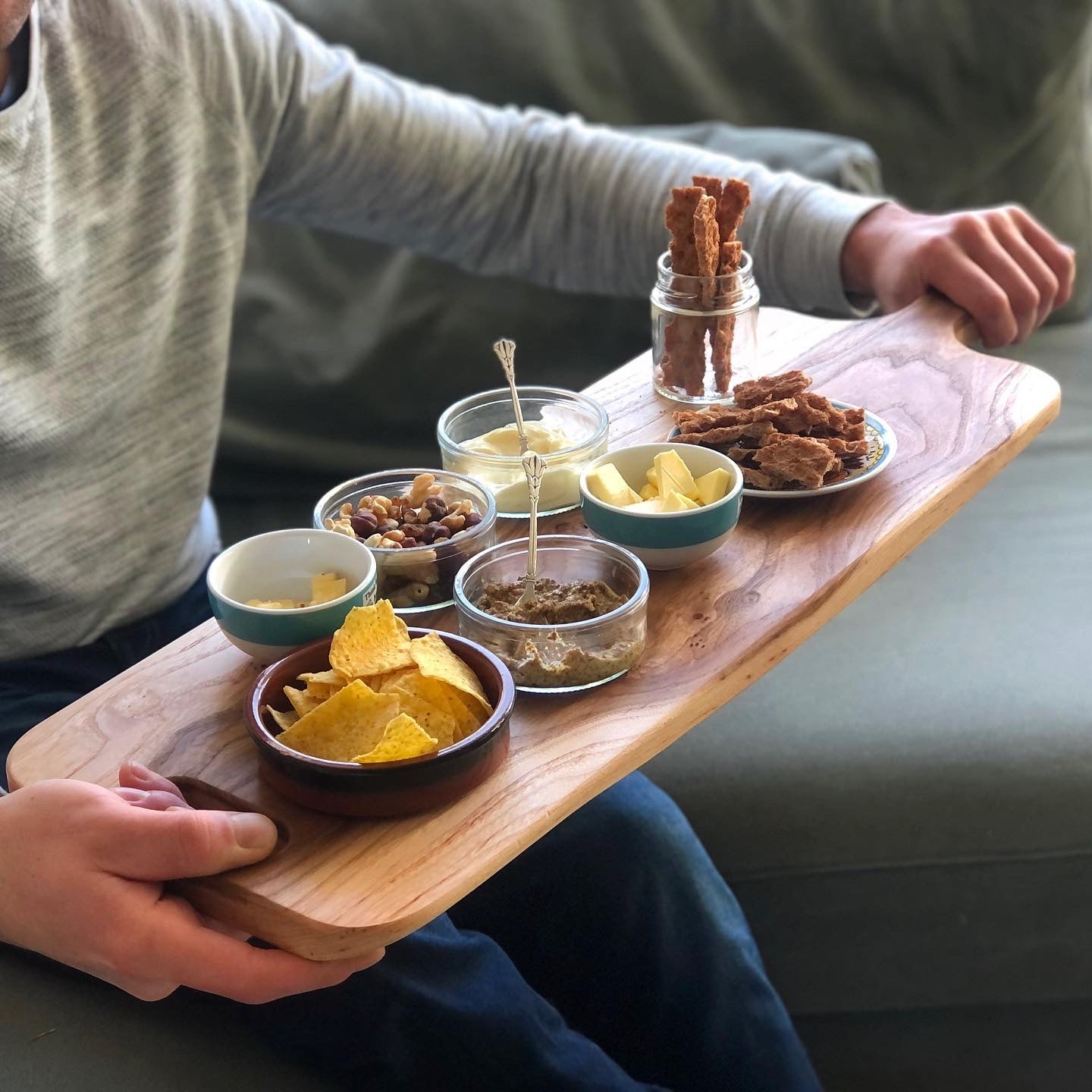 Stadshout Leeuwarden - Borrelplank met handvat (50cm)