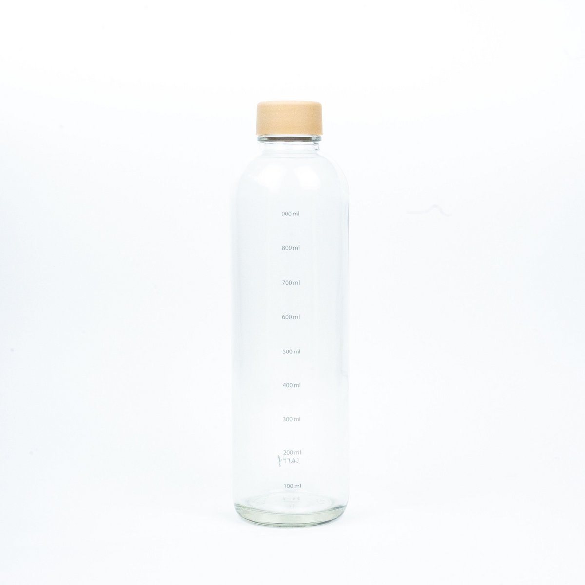 Glazen drinkfles Hydration Booster van 1 liter met maatverdeling