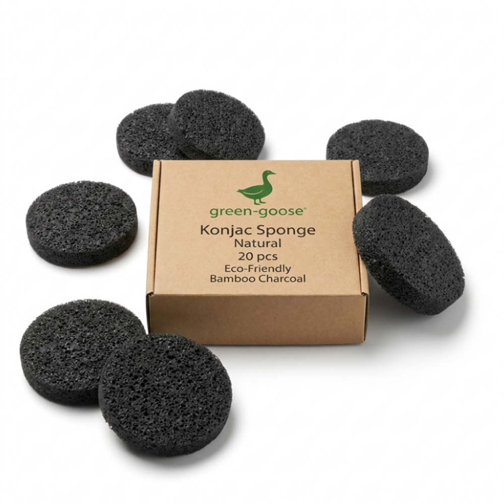 Houtskool cellulose sponsjes voor het gezicht, 20 stuks