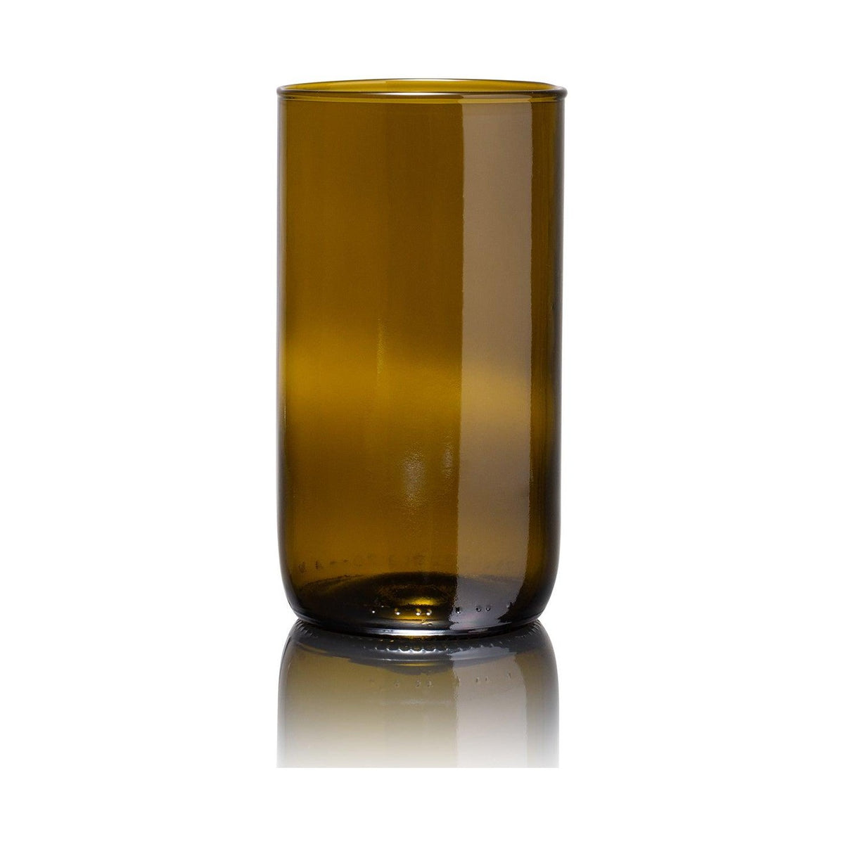 Hoog drinkglas van Rebottled, model curve, gemaakt van een gebruikte wijnfles