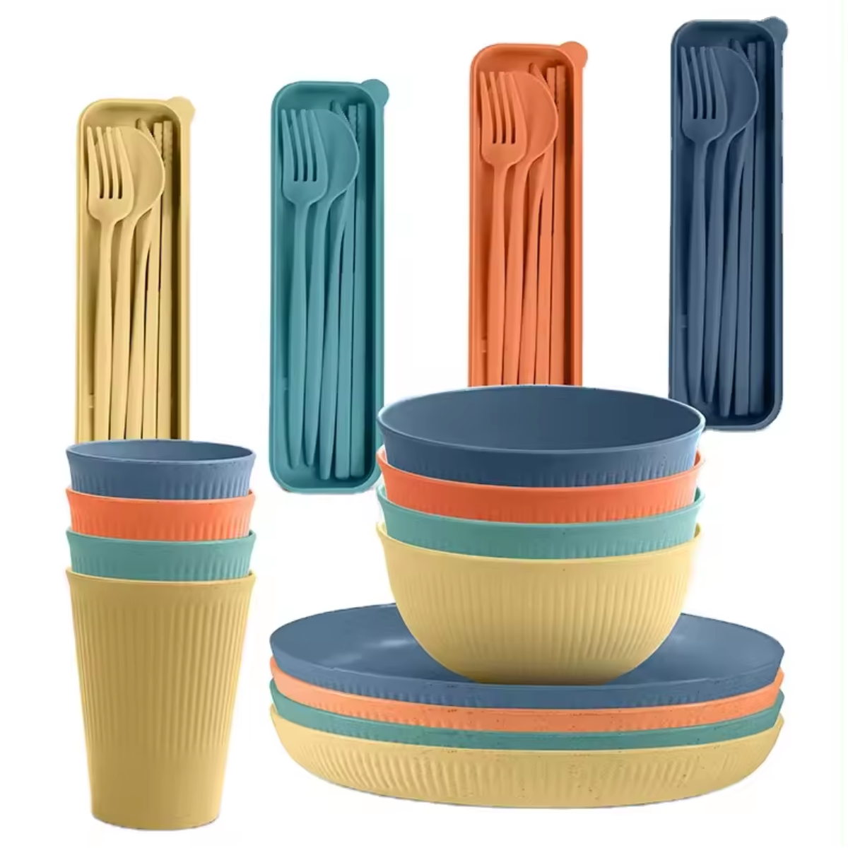 Bioplastic servies 28-delig