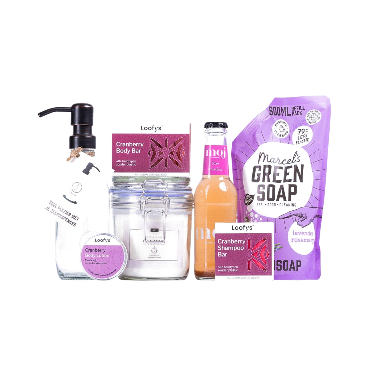 Feel Good Kerstpakket - S - Paars op een witte achtergrond