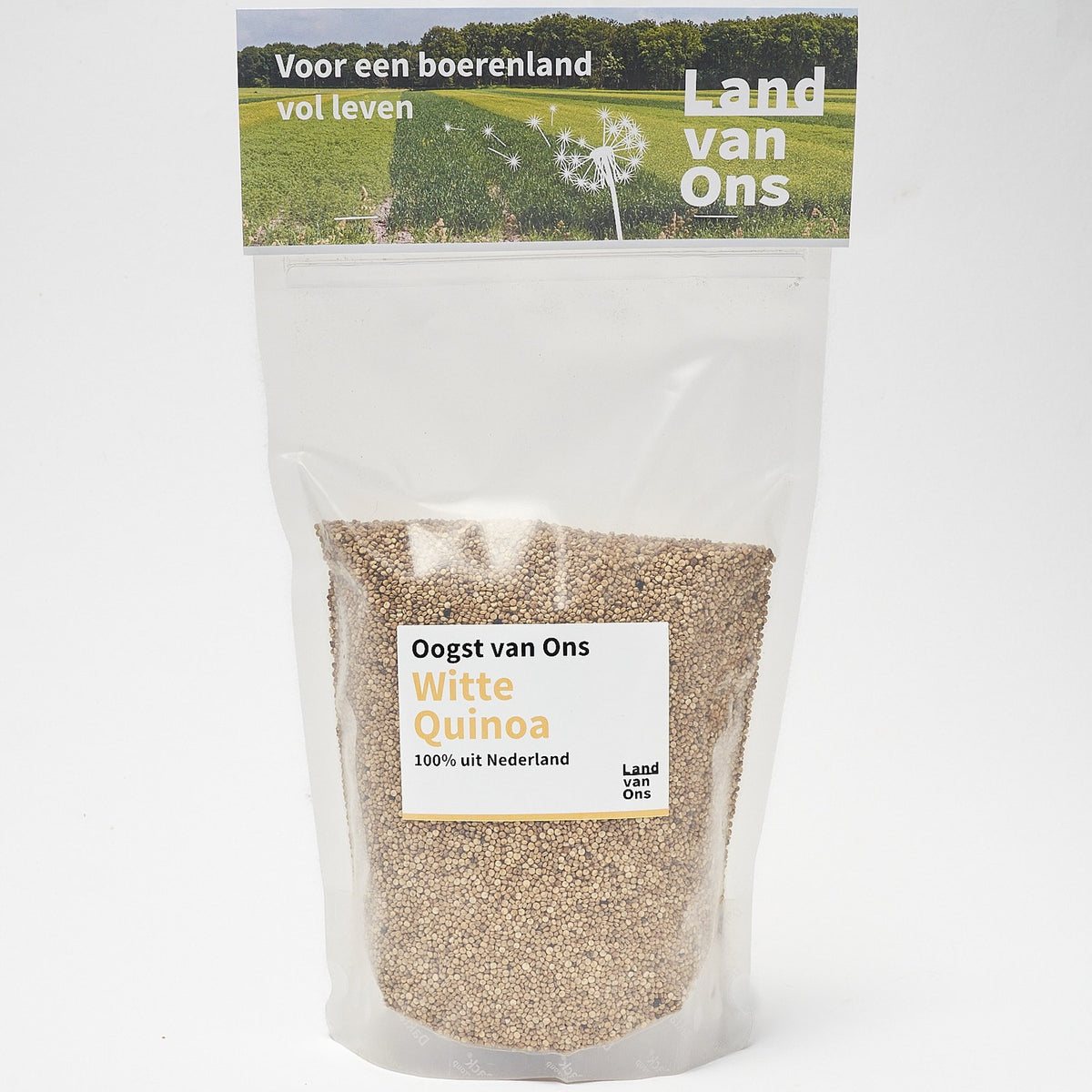 Zak witte quinoa van Land van Ons, Oogst van Ons
