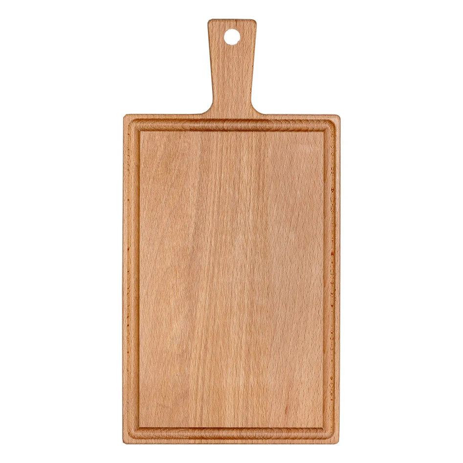 Borrelplank met handvat beuken 33x16cm