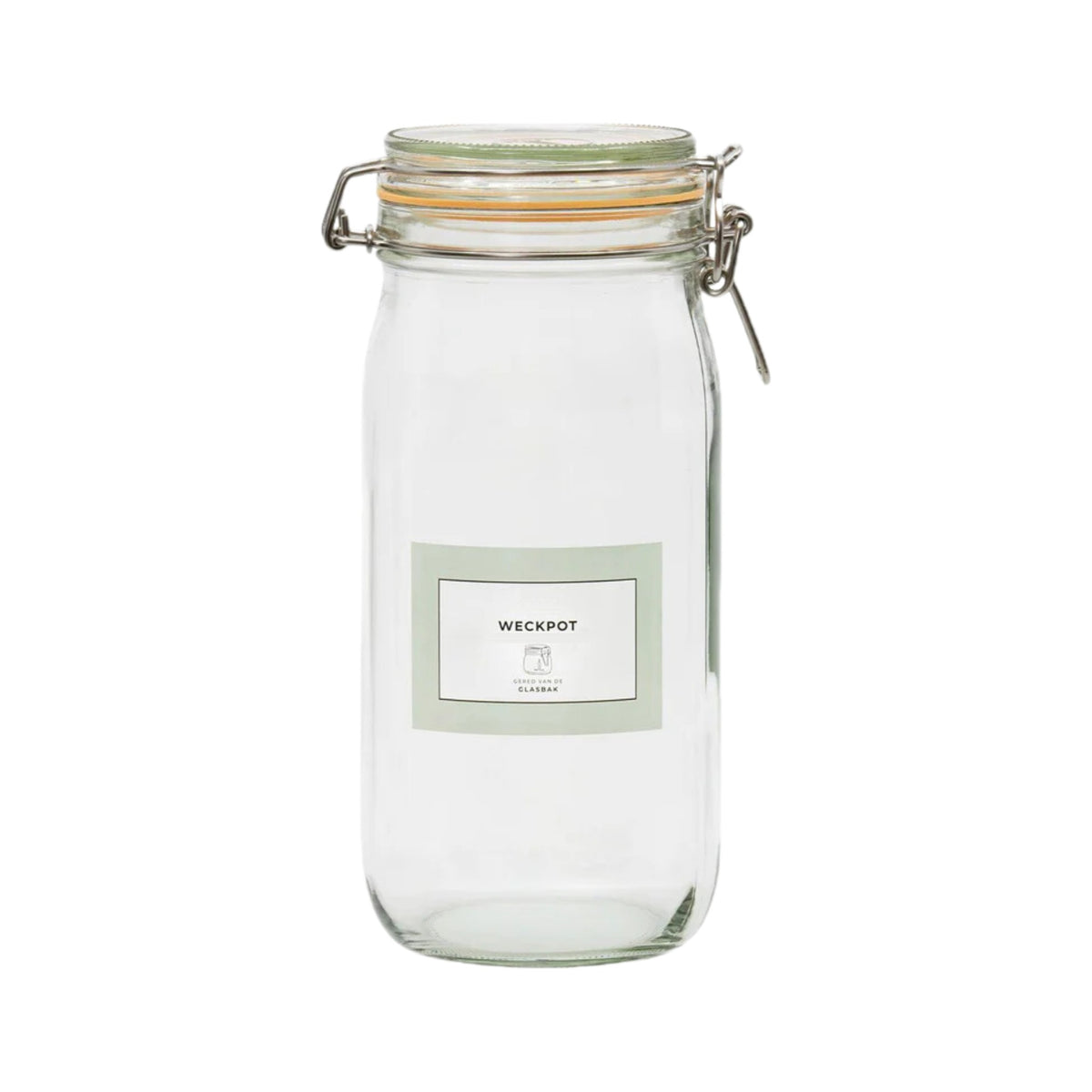 Geredde weckpot van 2160 ml met ring