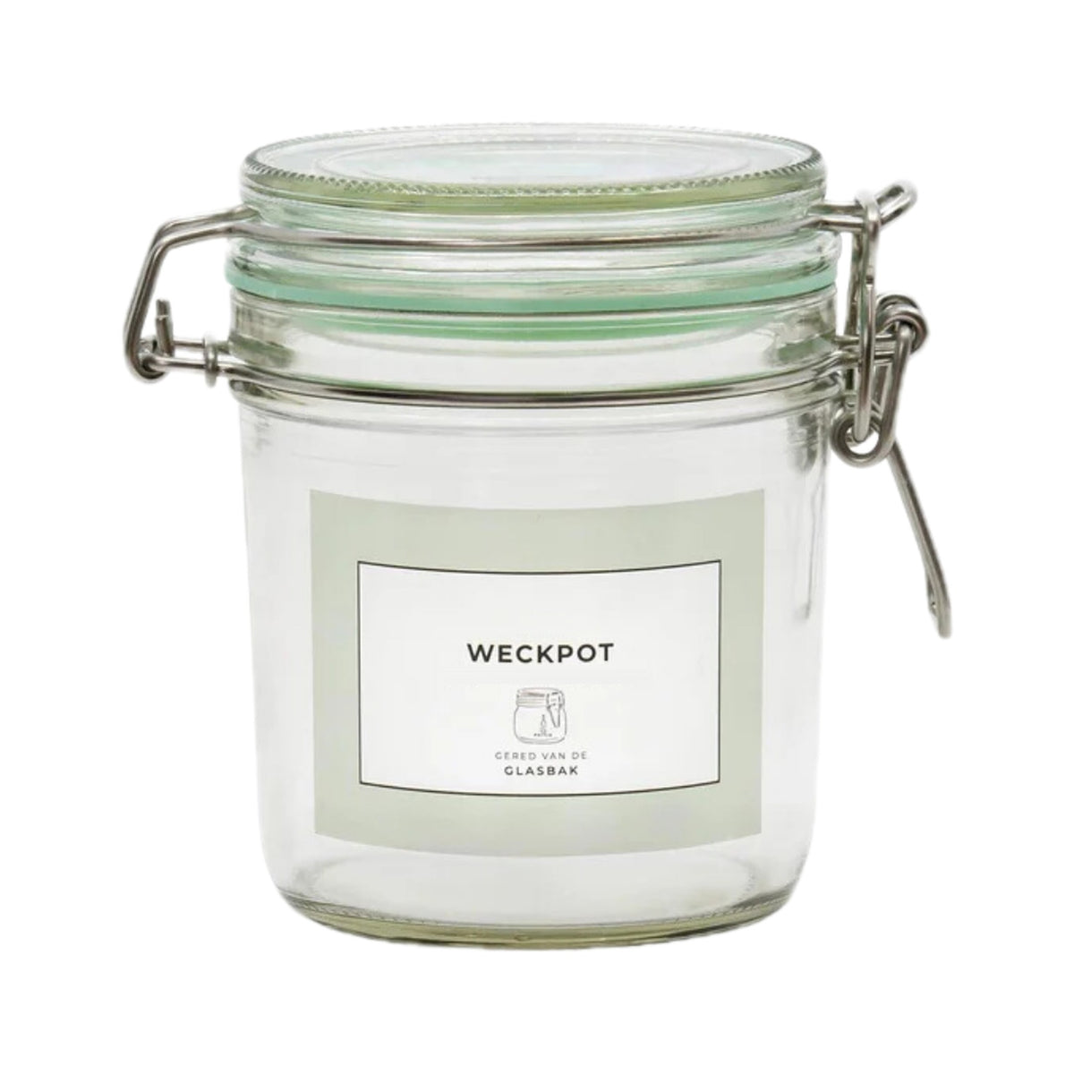 Geredde weckpot van 530 ml met ring