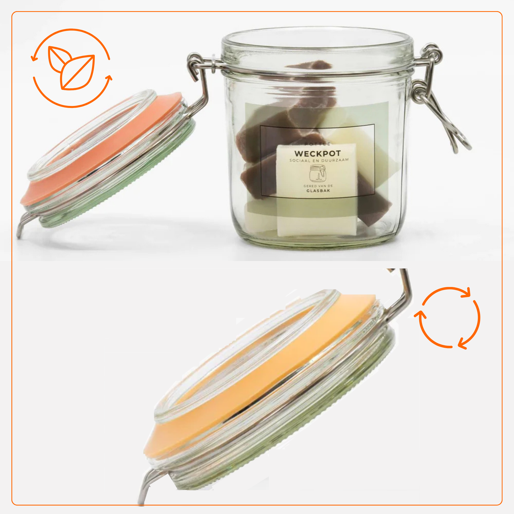 Duurzame weckpot met natuurlijke zeepjes