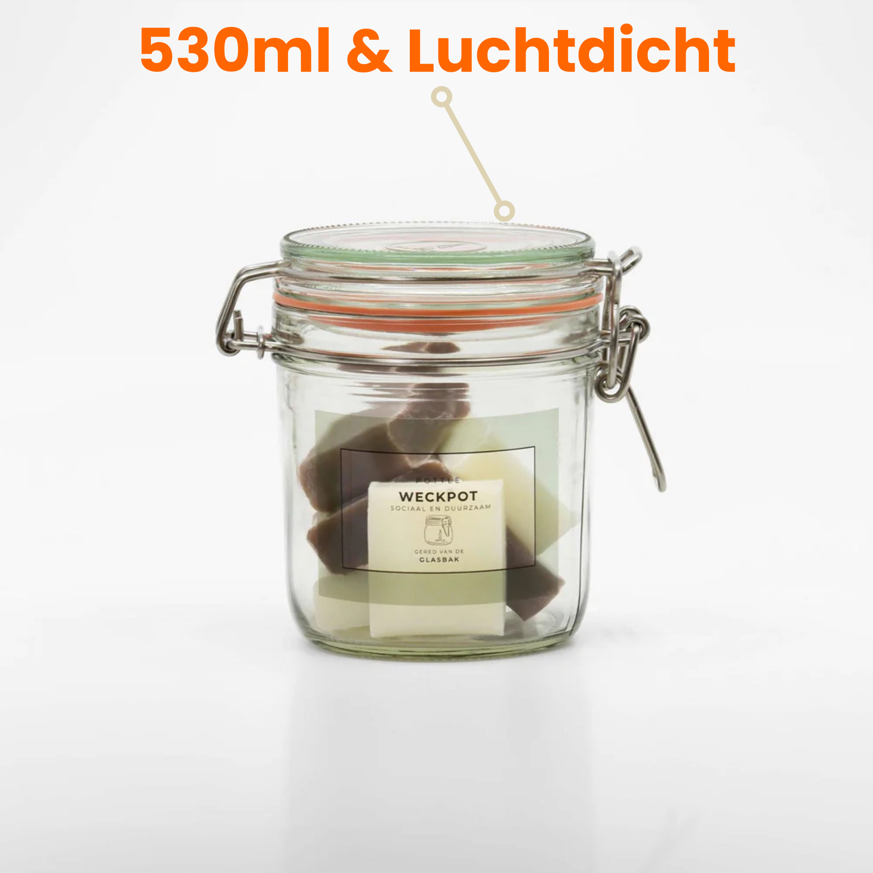Duurzame weckpot met natuurlijke zeepjes