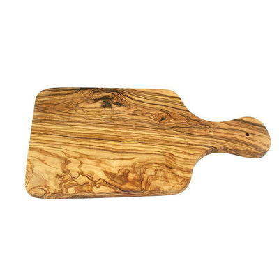 Ontbijtplank met handvat van olijfhout, 30 x 15 cm