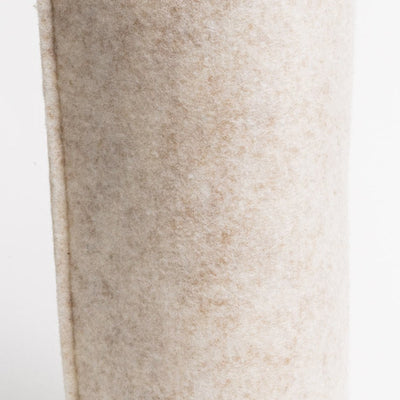 Detail van het beige vilt