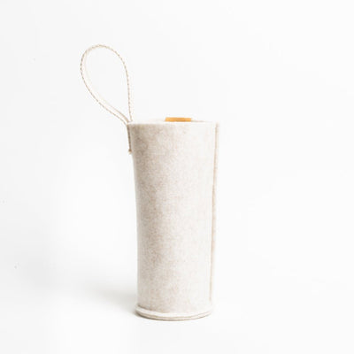Lege beige vilten beschermhoes met lus
