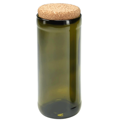 Groot voorraadglas van een wijnfles met kurkdeksel, 800 ml