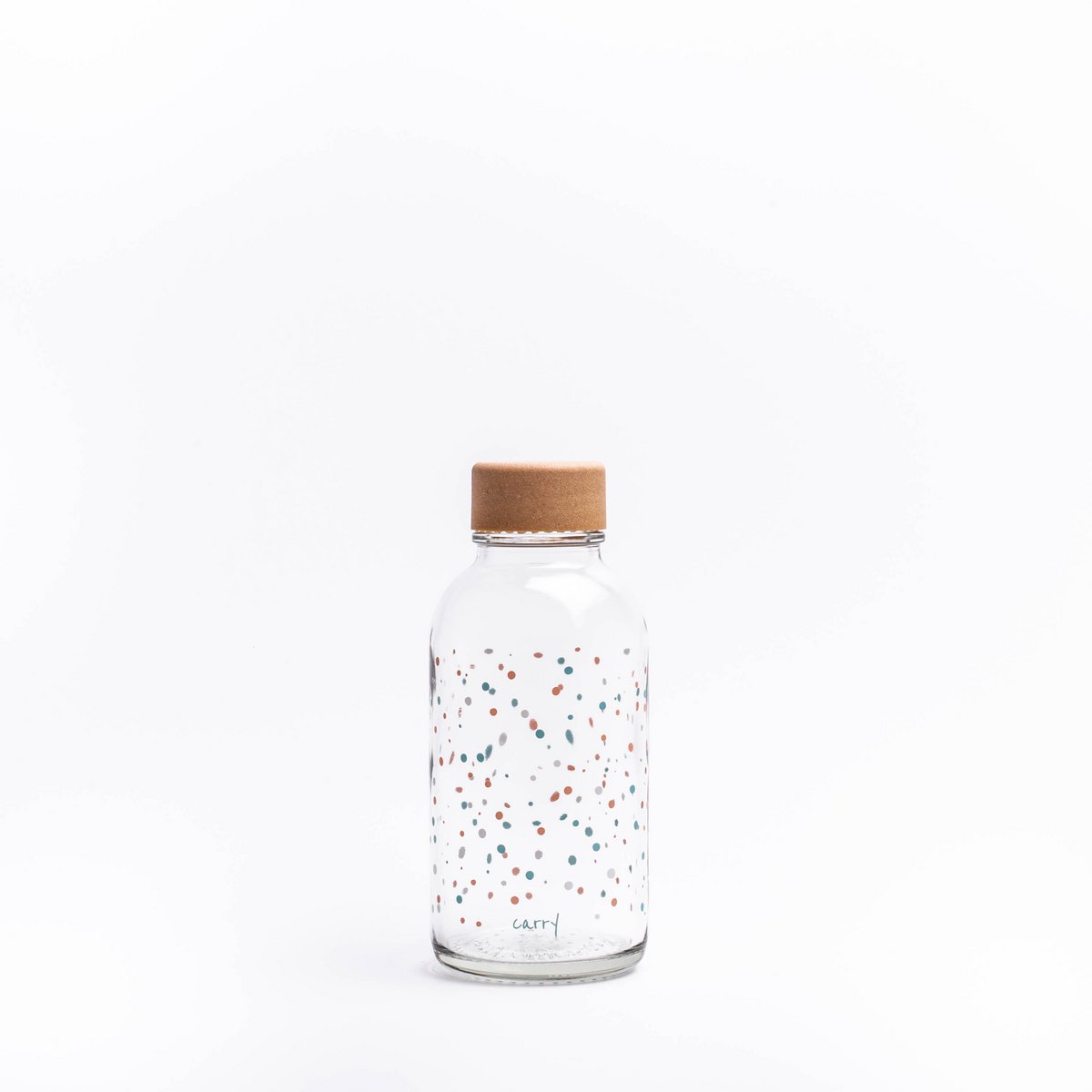 Glazen drinkfles Flying Circles van 0,4 liter met gekleurde cirkels