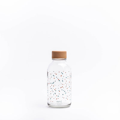 Glazen drinkfles Flying Circles van 0,4 liter met gekleurde cirkels