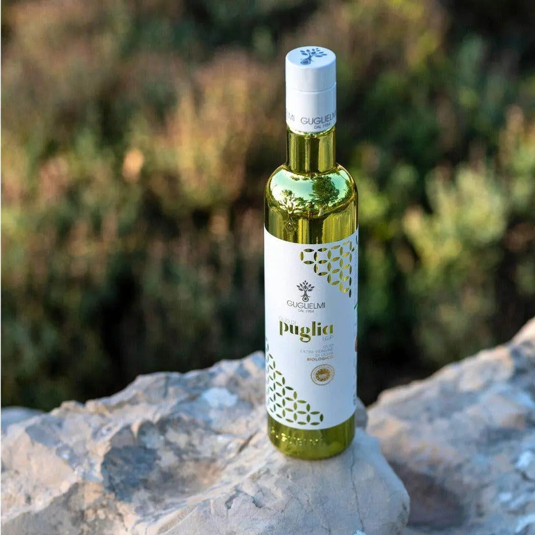 Fles olijfolie van Guglielmi, sfeerbeeld