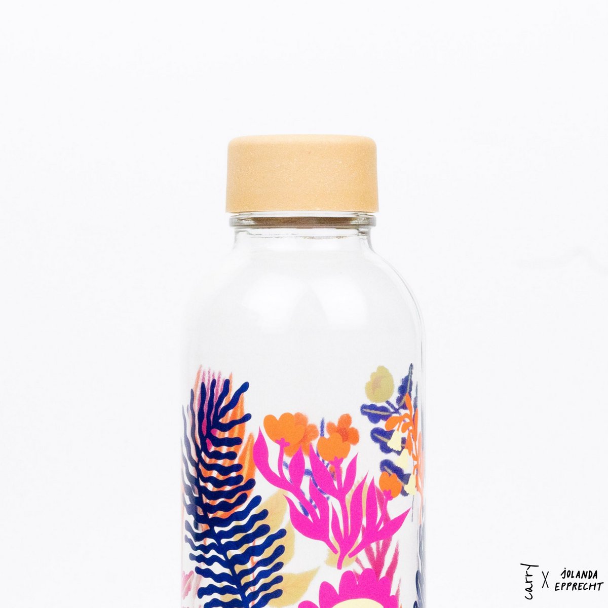 Bovenkant van de drinkfles Botanic Garden met de schroefdop