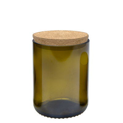 Voorraadglas van een wijnfles met kurkdeksel, 300 ml