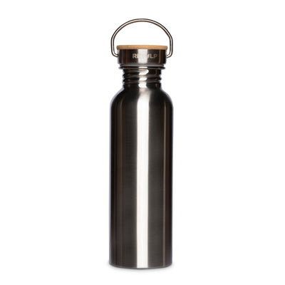 Rvs drinkfles Urban van Retulp, 750 ml, in staal met bamboe dop