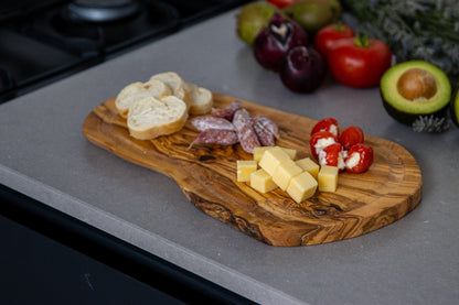 Borrelplank met sapgeul - ovale serveerplank - 45x20cm