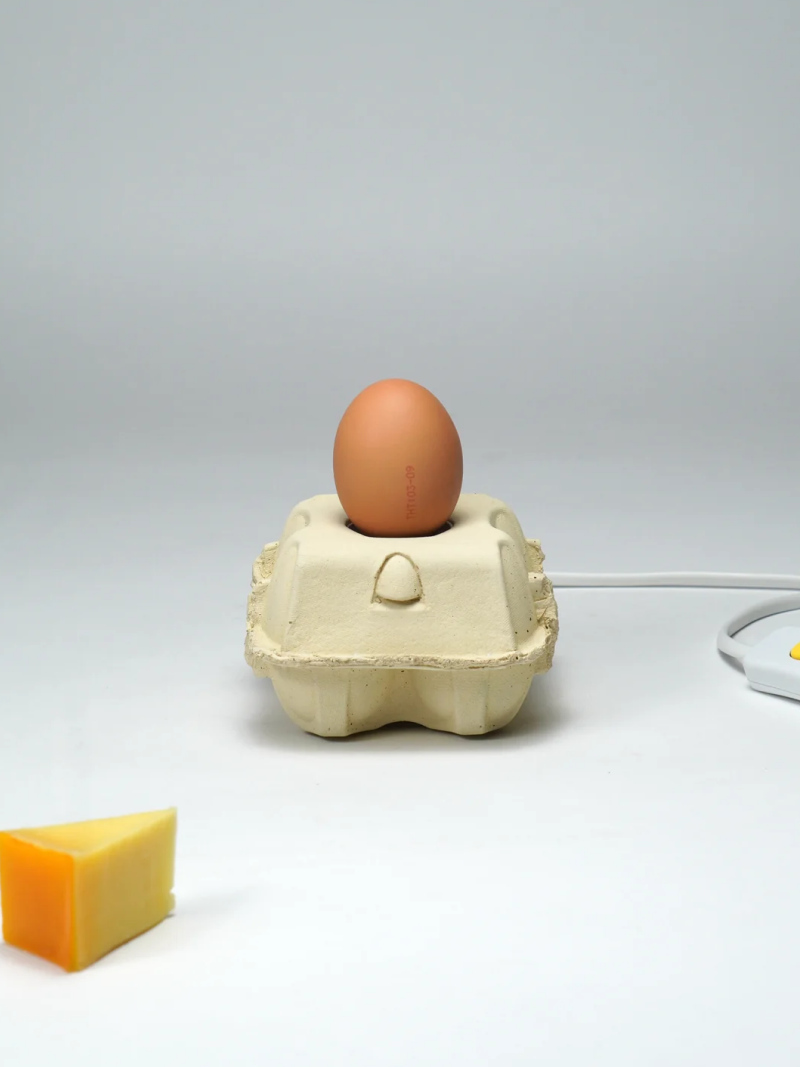 Eierdooslamp Corn met een bruine Egglamp, uit