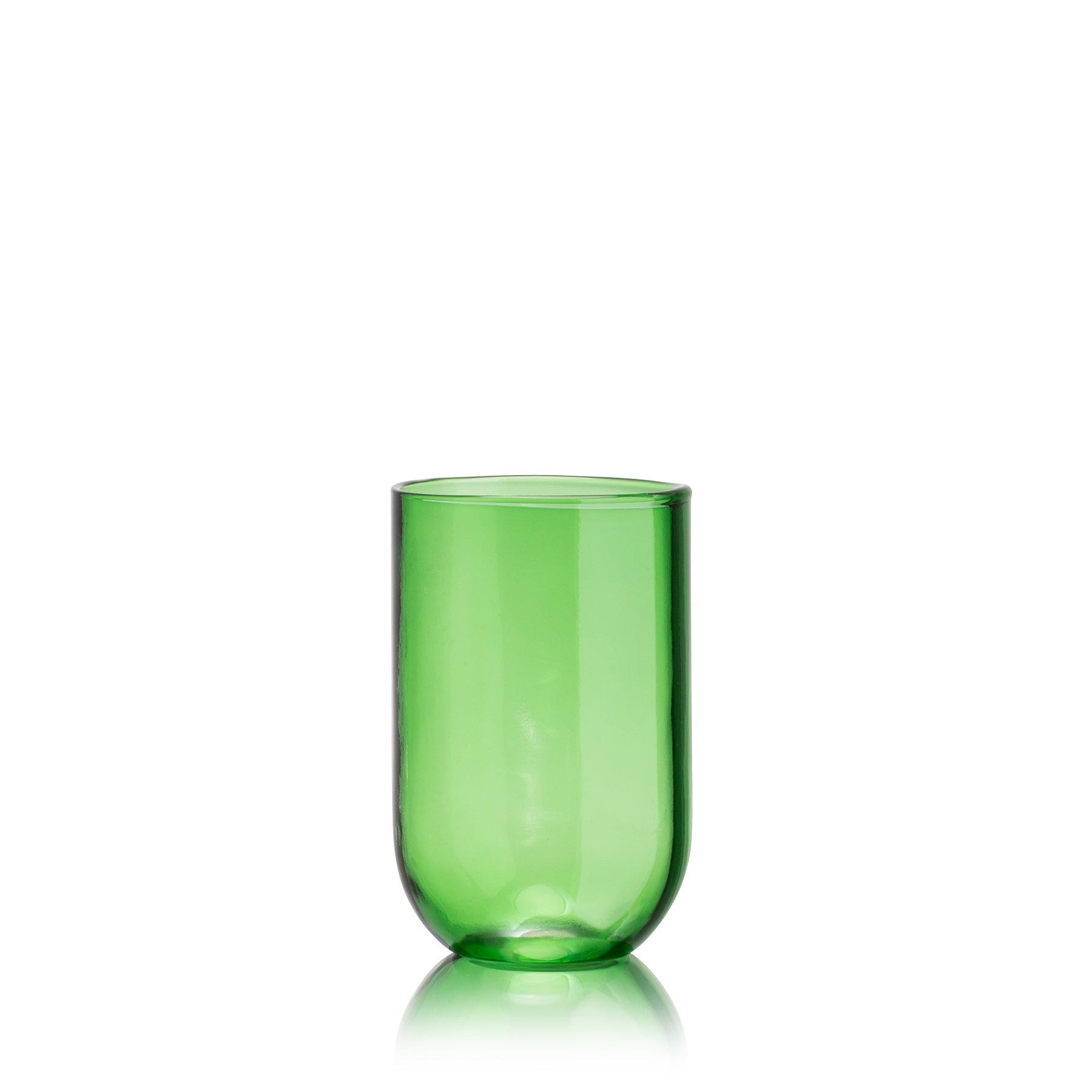 Circulaire Drinkglazen - groen - curve - middel - Shop Cycle-Up