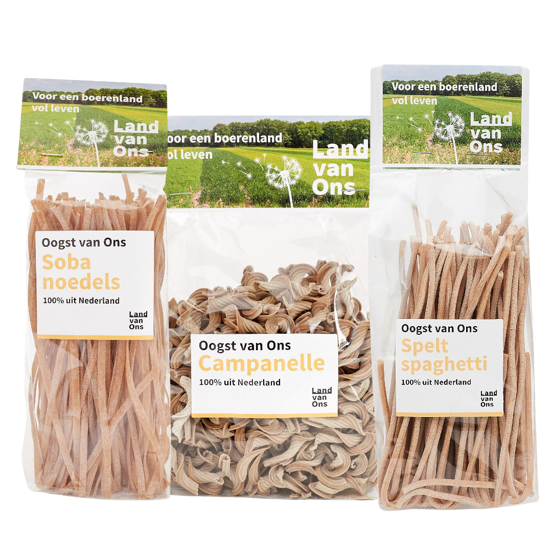 Combi-pack: Authentieke Pasta Variatie – Soba, Campanelle & Spelt Spaghetti