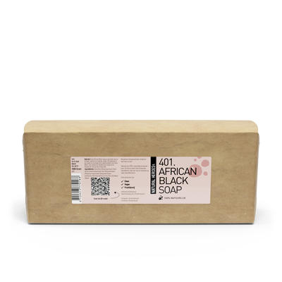 African Black Soap van Natural Heroes, blok van 1000 gram in een papieren wikkel