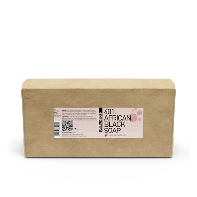 African Black Soap van Natural Heroes, blok van 500 gram in een papieren wikkel
