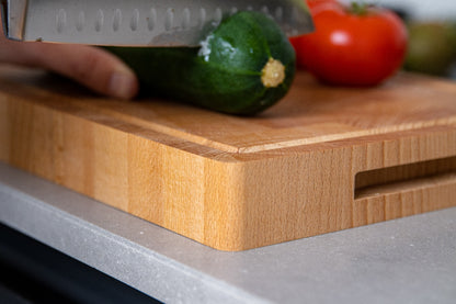 Snijplank met handgrepen - Beukenhouten - 36×26 cm
