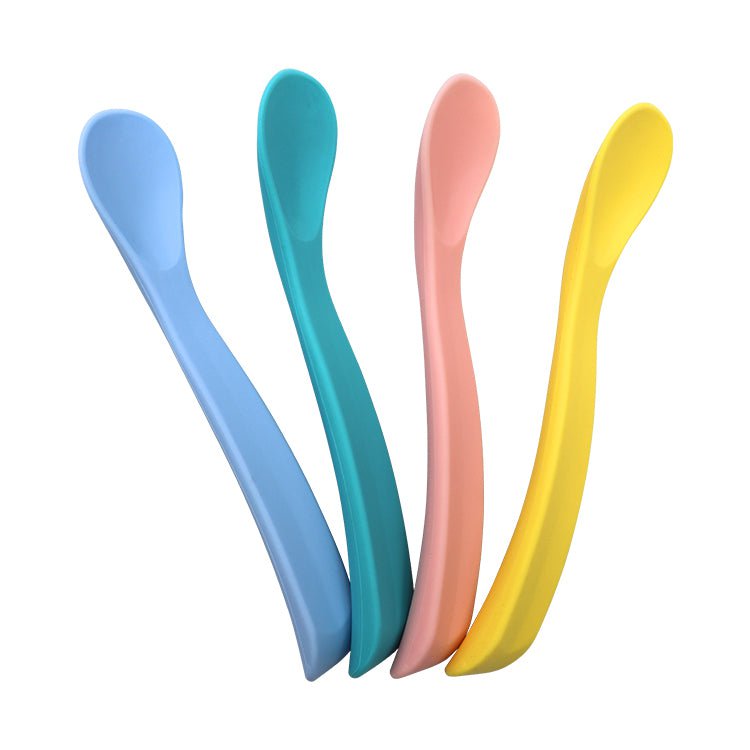 Gebogen babylepels van siliconen, 4 stuks