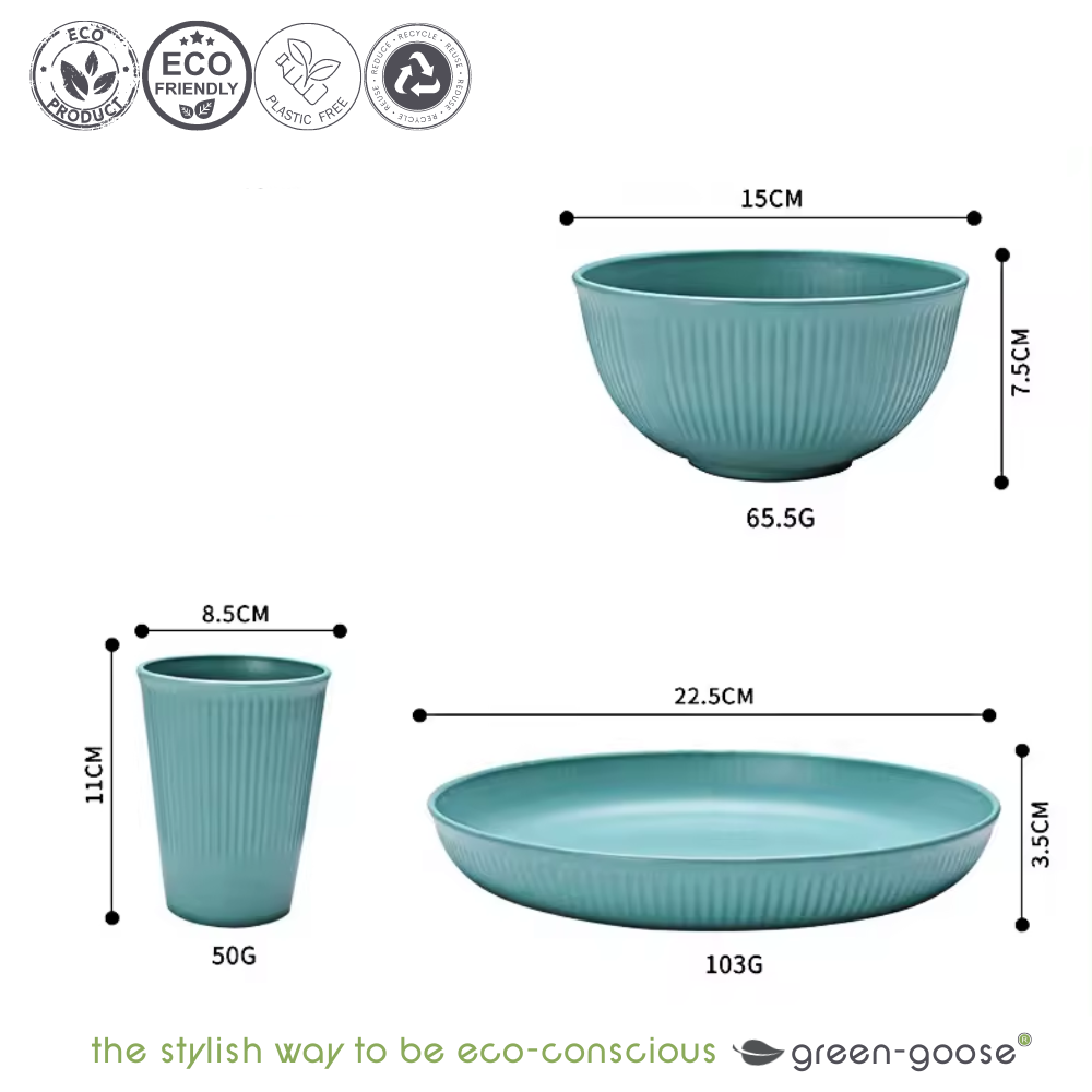 Bioplastic servies 28-delig, foto 3