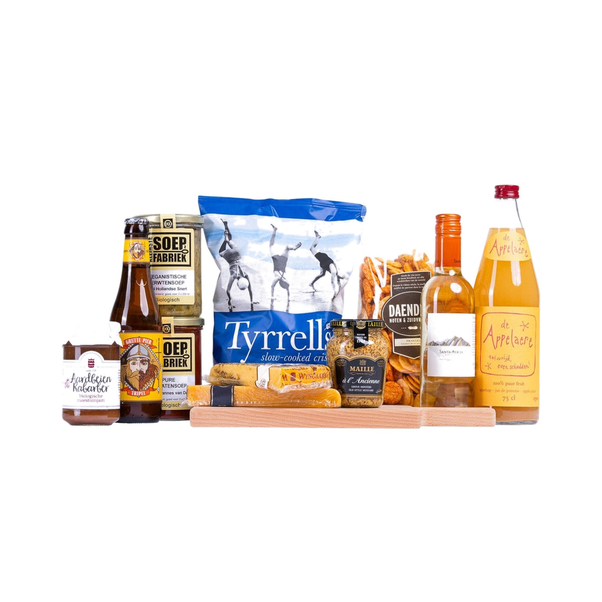 Bourgondisch Kerstpakket - M op een witte achtergrond