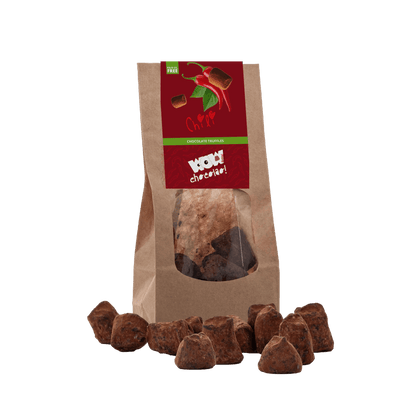 Zakje chocoladetruffels met chili van WOW Chocolao!, 130 gram