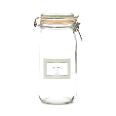 Geredde weckpot (2160 ml) op een witte achtergrond