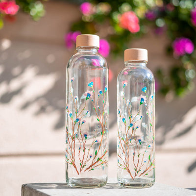 Twee drinkflessen Hanami voor bloeiende bloemen