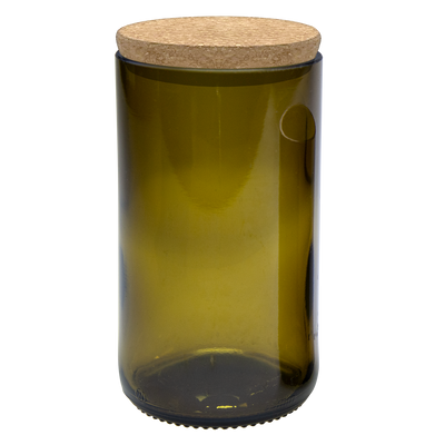 Hoog voorraadglas van een wijnfles met kurkdeksel, 400 ml