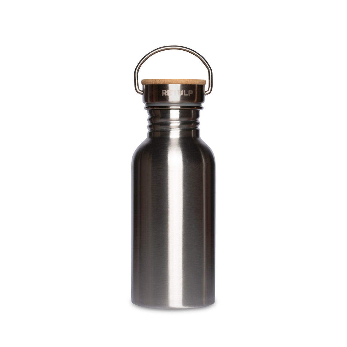 Rvs drinkfles Urban van Retulp, 500 ml, in staal met bamboe dop