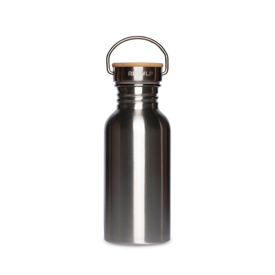 Rvs drinkfles Urban van Retulp, 500 ml, in staal met bamboe dop