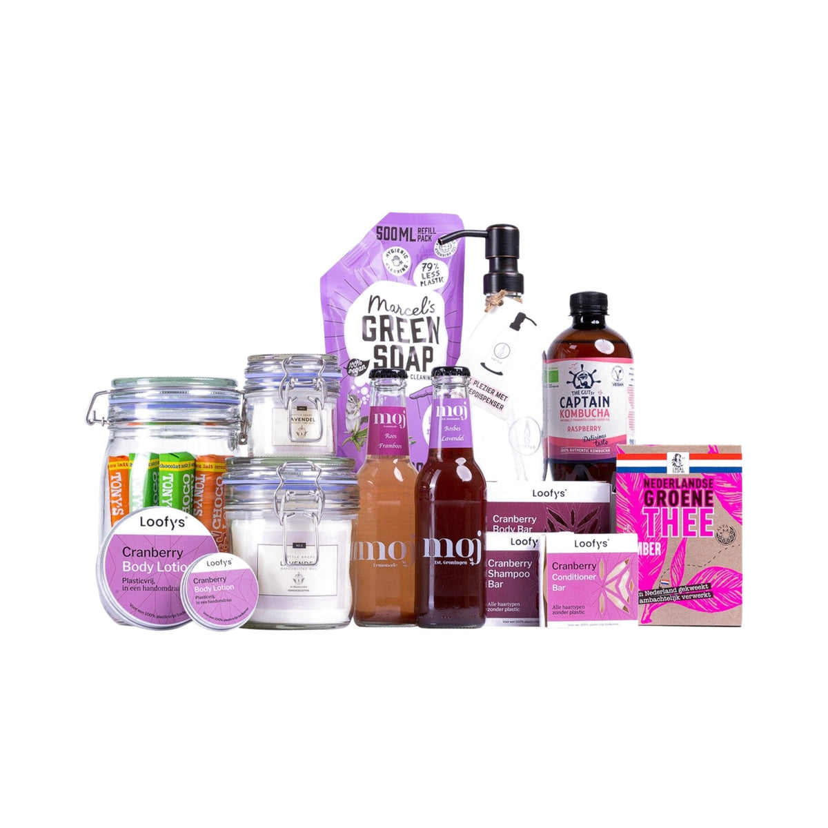 Feel Good Kerstpakket - L - Paars op een witte achtergrond
