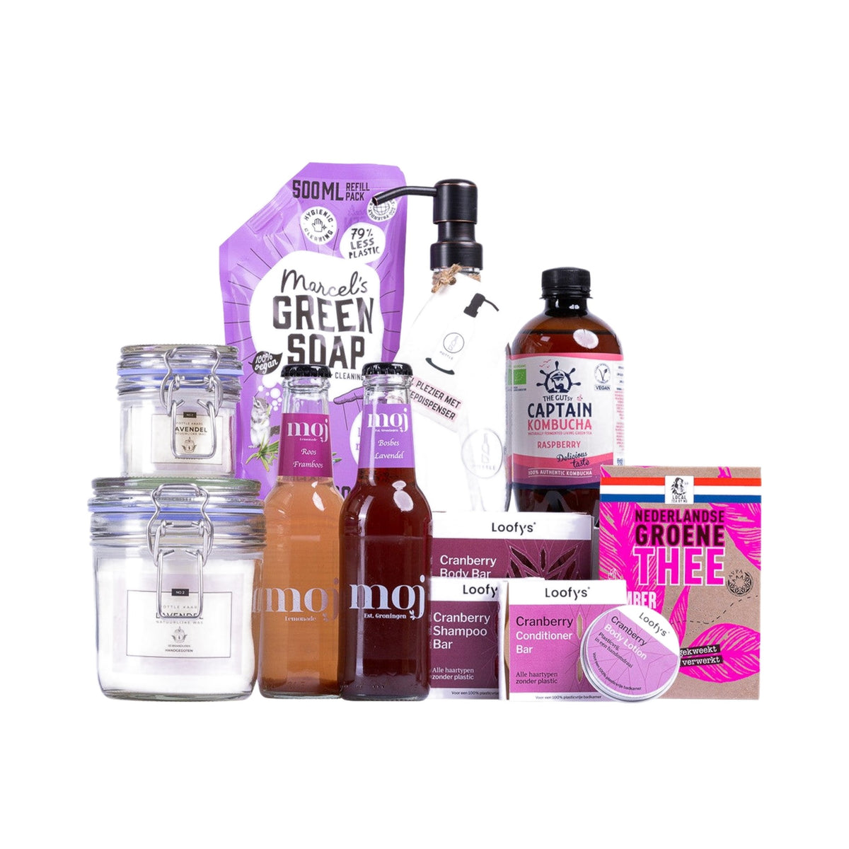 Feel Good Kerstpakket - M - Paars op een witte achtergrond