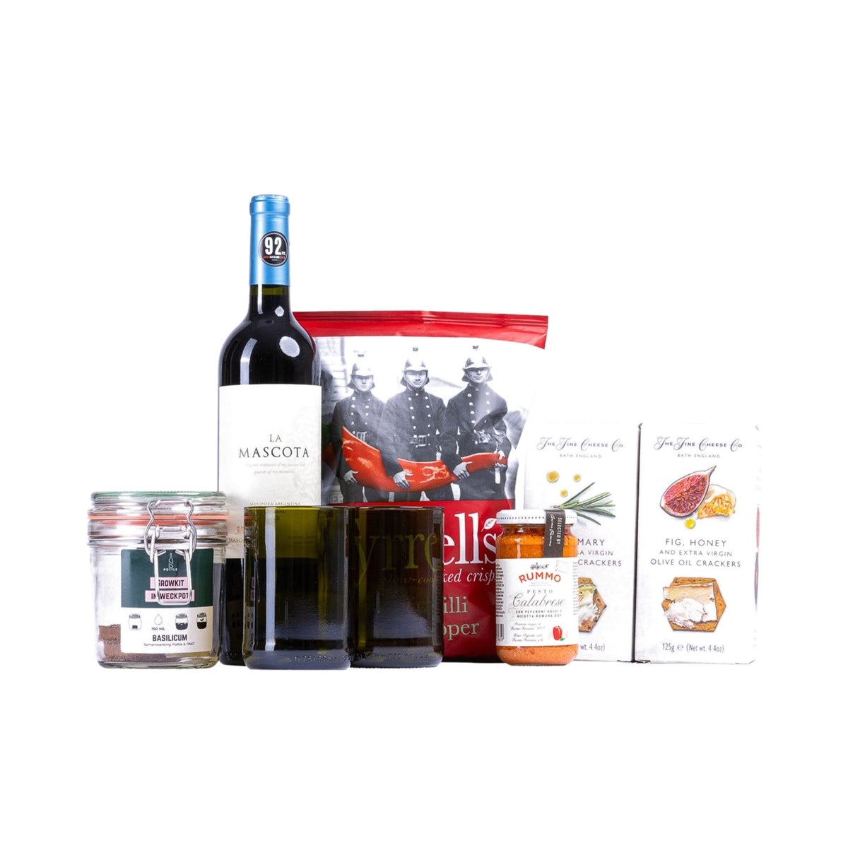 Italiaans Kerstpakket - S op een witte achtergrond