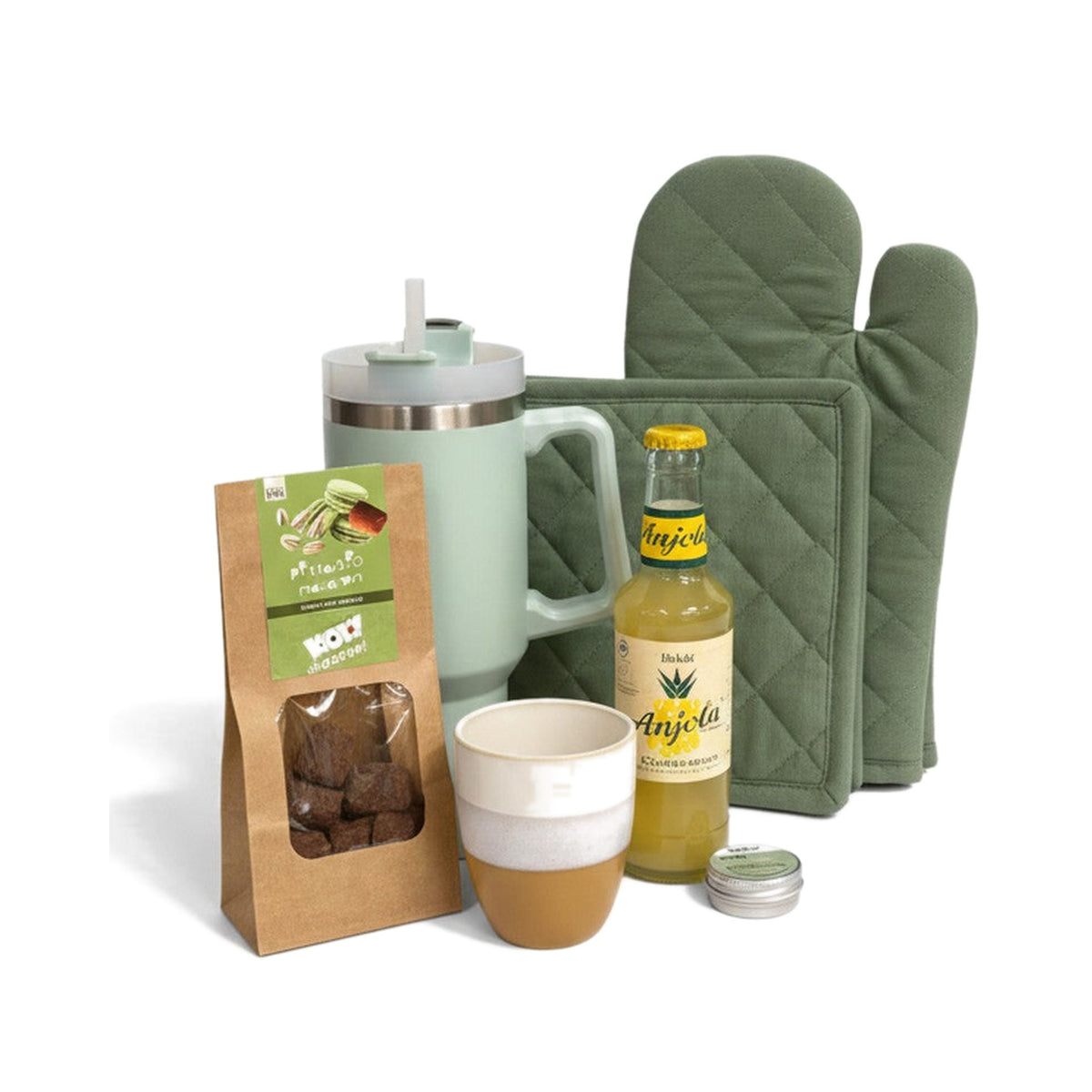Kerstpakket - Groen en goed op een witte achtergrond