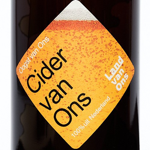 Etiket van Cider van Ons, 100% uit Nederland